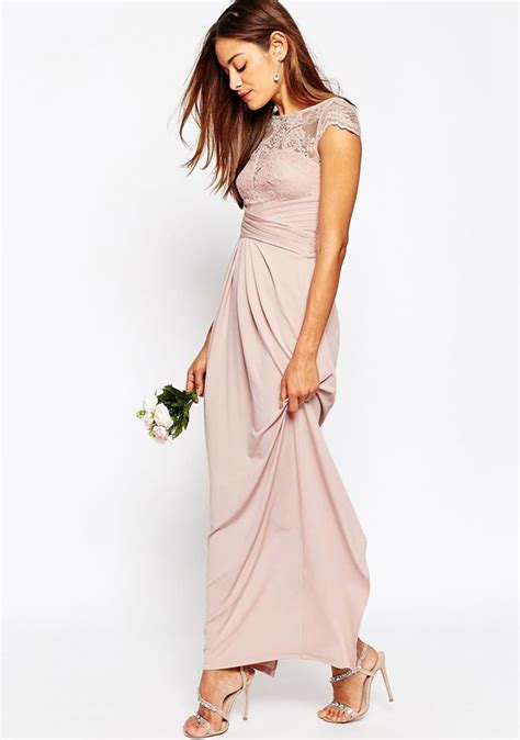 blush pink bridesmaid dress asos